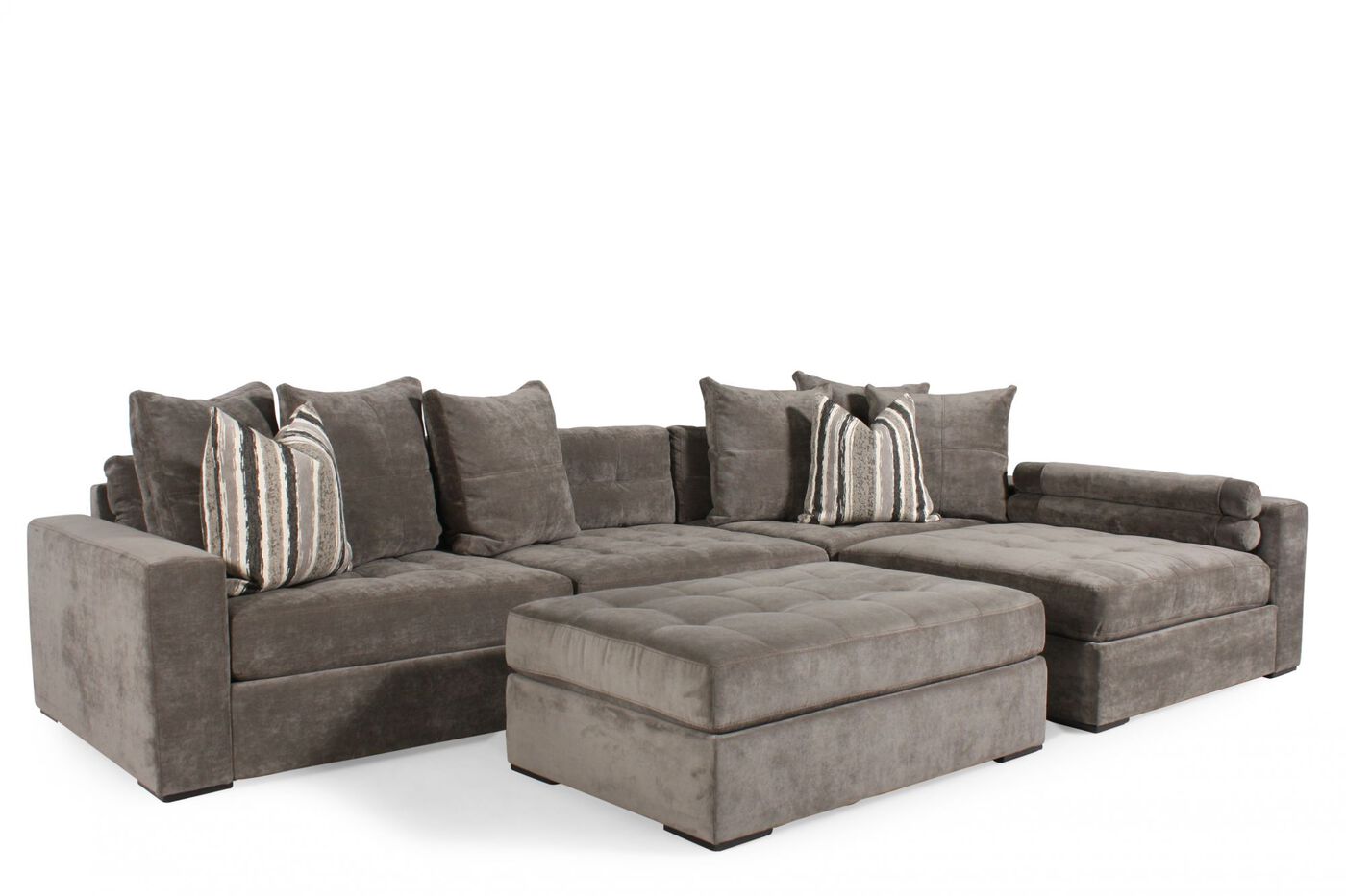Jonathan Louis Noah Gray Sectional Mathis Brothers Furniture